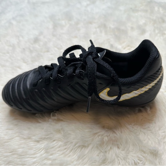 Nike Tiempo Rio 4 Cleats Black & White Size 1 - Picture 9 of 16